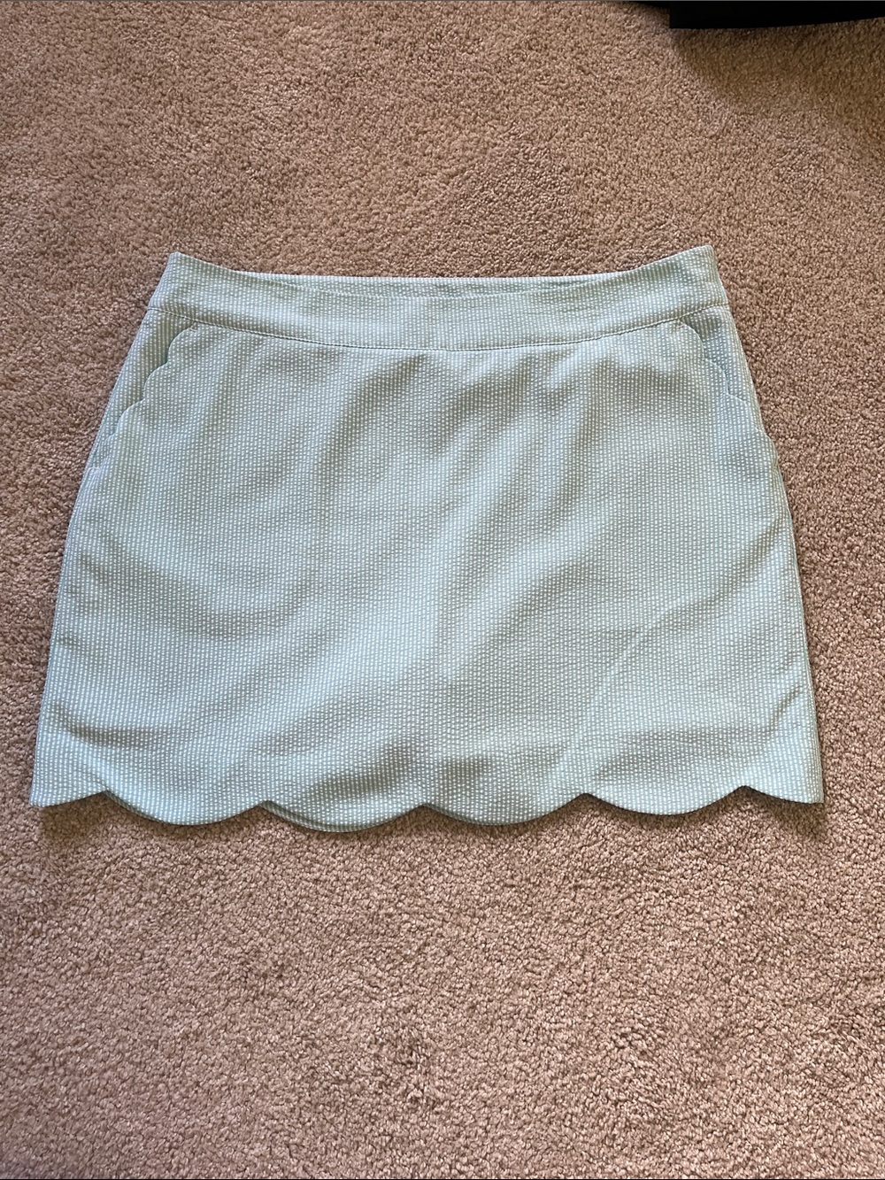 Vineyard Vines Mint Scalloped-Hem Skort